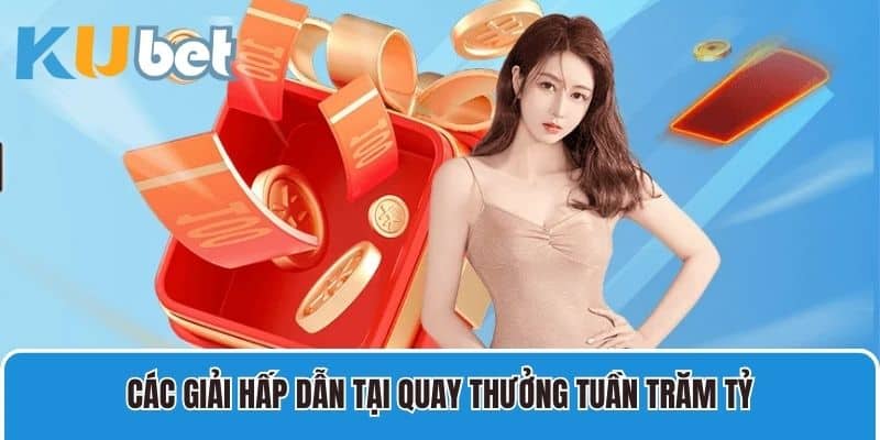 Các giải hấp dẫn tại quay thưởng tuần trăm tỷ