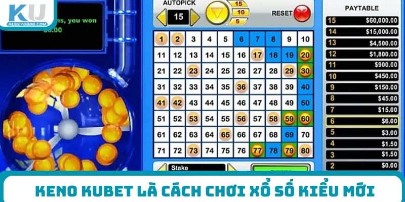 Keno Kubet là cách chơi xổ số kiểu mới